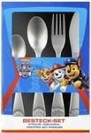 PAW Patrol Kinderbesteck Set 4-teilig - Edelstahl rostfrei mit Messer, Gabel,