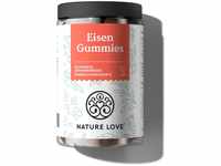 NATURE LOVE® Eisen Gummies – 120 Stück – ohne Zuckerzusatz, 96,5%...