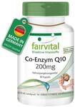 fairvital Coenzym Q10 200mg, 90 Kapseln, HOCHDOSIERT, CoQ10 Ubichinon Kapseln, VEGAN