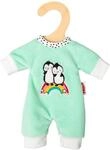 Heless 9181 - Strampler f&uuml;r Puppen im Pinguin P&uuml;nktchen Design, aus Softvelours mit