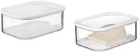 Mepal &ndash; 2er Pack K&auml;sedose Modula Wei&szlig; &ndash; 2000 ml Aufbewahrungsbox mit...