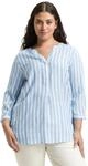 TOM TAILOR Damen Bluse mit Streifen 1024917, 29238 - Bleu White Stripe, 50 Gro&szlig;e