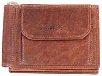 MIKA 42228 - Geldbörse aus Echt Leder, Portemonnaie im Querformat, Geldbeutel mit