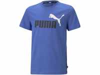 PUMA Jungen Essentials+ Two-Tone Logo T-Shirt 128Royal Sapphire Blue