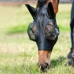 BUSSE Twin FIT Flexi Fliegenmaske mit Ohrenschutz UV schwarz Warmblut ohne