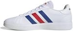 adidas Herren Grand Court Base 2.0 Shoes, Cloud White / Royal Blue / Vivid Red, 44