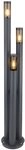 Wegeleuchte BOSTON 3-flammig aus Edelstahl in Anthrazit & Rauch, H&ouml;he 170cm