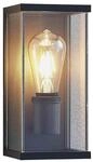 Lindby Wandlampe aussen IP44, Au&szlig;enwandleuchte Aluminium Glas Wandleuchte anthrazit