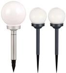 3er Set LED Solar Kugel Lampen Terrassen Steck Strahler Garten Au&szlig;en Beleuchtung