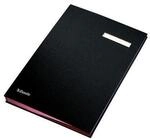 Esselte 621064 Unterschriftsmappe, 10 F&auml;cher, ܜberzug PP, schwarz