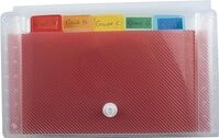 Exacompta 55498E Premium Kunststoff-F&auml;chermappe Crystal 18 x 11 cm mit 6 farbigen