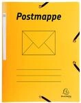 Exacompta 55849B Postmappe aus robustem Kunststoff mit 3 Innenklappen DIN A4 mit 2