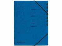 herlitz 10843050 Ordnungsmappe Quality 1-7, A4, blau, 7 Fächer mit Gummizug, 1