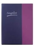 Idena 20104 - Zeugnismappe Ringbuch, DIN A4, 10 H&uuml;llen, glasklar, violett, mit 4