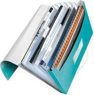 Leitz 45890051 F&auml;chermappe WOW, A4, 6 F&auml;cher, PP, eisblauc