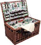 small foot Picknickkorb Deluxe, Weidenkorb f&uuml;r Kinder, aus Holz, inkl. Besteck f&uuml;r