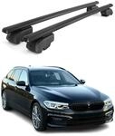 OMAC Dachtr&auml;ger f&uuml;r BMW 5er Touring G31 2017-23 Aluminium 2 Stangen Schwarz