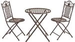 [en.casa] Bistroset Biella Balkonset 3-TLG. Bistrotisch mit 2 St&uuml;hlen Essgruppe