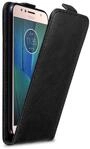 Cadorabo H&uuml;lle kompatibel mit Motorola Moto G5S Plus Flip Design aus Premium Kunst