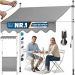 KESSER&reg; Sonnenschutz Markise manuell ausziehbar 350cm | Sonnensegel UV Schutz