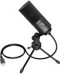 FIFINE USB Mikrofon PC Gaming, Microphone f&uuml;r MAC PS4 PS5, Podcast Mikrofon mit