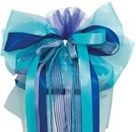 ROTH XXL Schult&uuml;tenschleife California Blue - fertig gebunden ca. 63 x 32 cm -