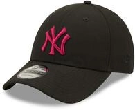 New Era New York Yankees MLB League Essential Black Pink 9Forty Adjustable Cap -