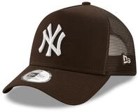 New Era New York Yankees League Essential Brown A-Frame Adjustable Trucker Cap -