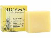 NICAMA Lemon Eukalyptus Dusch Seife 100g - Nachhaltig, Vegan, Bio, Natürlich -