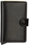 Secrid Miniwallet Kartenetui Black aus Leder f&uuml;r 4 Karten mit oder 6 Karten ohne