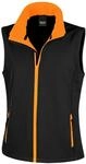 Ergebnis Damen r232 F bedruckbar Softshell Bodywarmer, Damen, R232F, schwarz/orange,