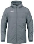 JAKO Kinder Coachjacke Team mit Kapuze, Steingrau, 128