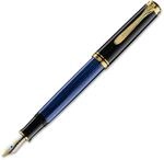 Pelikan F&uuml;llhalter Souver&auml;n 600, Schwarz-Blau, Feder EF (extra-fein), hochwertiger