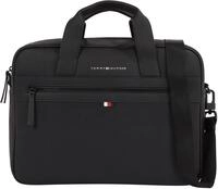 Tommy Hilfiger Herren Laptoptasche Essential PU Computer Bag 14 Zoll, Schwarz