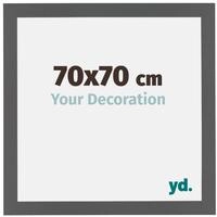 yd. Bilderrahmen 70x70 cm Antrazit - Holz Rahmen Mura