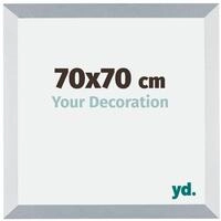 yd. Bilderrahmen 70x70 cm Aluminium Geb&uuml;rstet - Holz Rahmen Mura