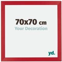 yd. Bilderrahmen 70x70 cm Rot - Holz Rahmen Mura