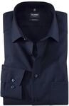 OLYMP Herren Businesshemd Langarm Luxor,Einfarbig,modern fit,New Kent,Kobalt 08,44
