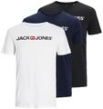 JACK & JONES Jjecorp Logo Tee Ss Crew Neck 3Pkmp Noos