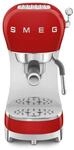 Smeg, Espresso-Kaffeemaschine ECF02RDEU, Cappuccino-Dampfunktion, Thermoblock,