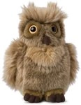 WWF 01108 - Pl&uuml;schtier Uhu, lebensecht gestaltetes Kuscheltier, ca. 25 cm gro&szlig;,