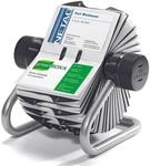 Durable Visifix Rollkartei, f&uuml;r 400 Visitenkarten, Register A-Z, metallic silber,
