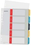 Leitz PC-beschriftbares Register in A4 Format, 1-5, Robust, Mehrfarbig, Cosy-Serie,