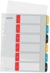 Leitz PC-beschriftbares Register in A4 Format, 1-6, Robust, Mehrfarbig,...