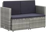vidaXL Gartensofa 2-Sitzer mit Auflagen Sofa Gartenbank Gartenm&ouml;bel Lounge...