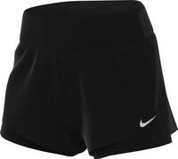 NIKE Damen Swift Df Mr 3in Shorts, Black/Reflective Silv, XS EU