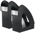 HAN 2x Stehsammler GALAXY DIN A4/C4 mit Beschriftungsclip schwarz | 1612-13...