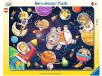 Ravensburger Kinderpuzzle - Tierische Astronauten - 30-48 Teile Rahmenpuzzle für