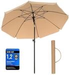 SONGMICS Sonnenschirm, 160 cm, Sonnenschutz UPF 50+, um 30&deg; in 2 Richtungen neigbar,