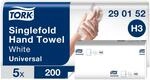 Tork Zickzack-Handt&uuml;cher Wei&szlig; H3, Universal-Qualit&auml;t, kosteng&uuml;nstig, 5 &times;...
